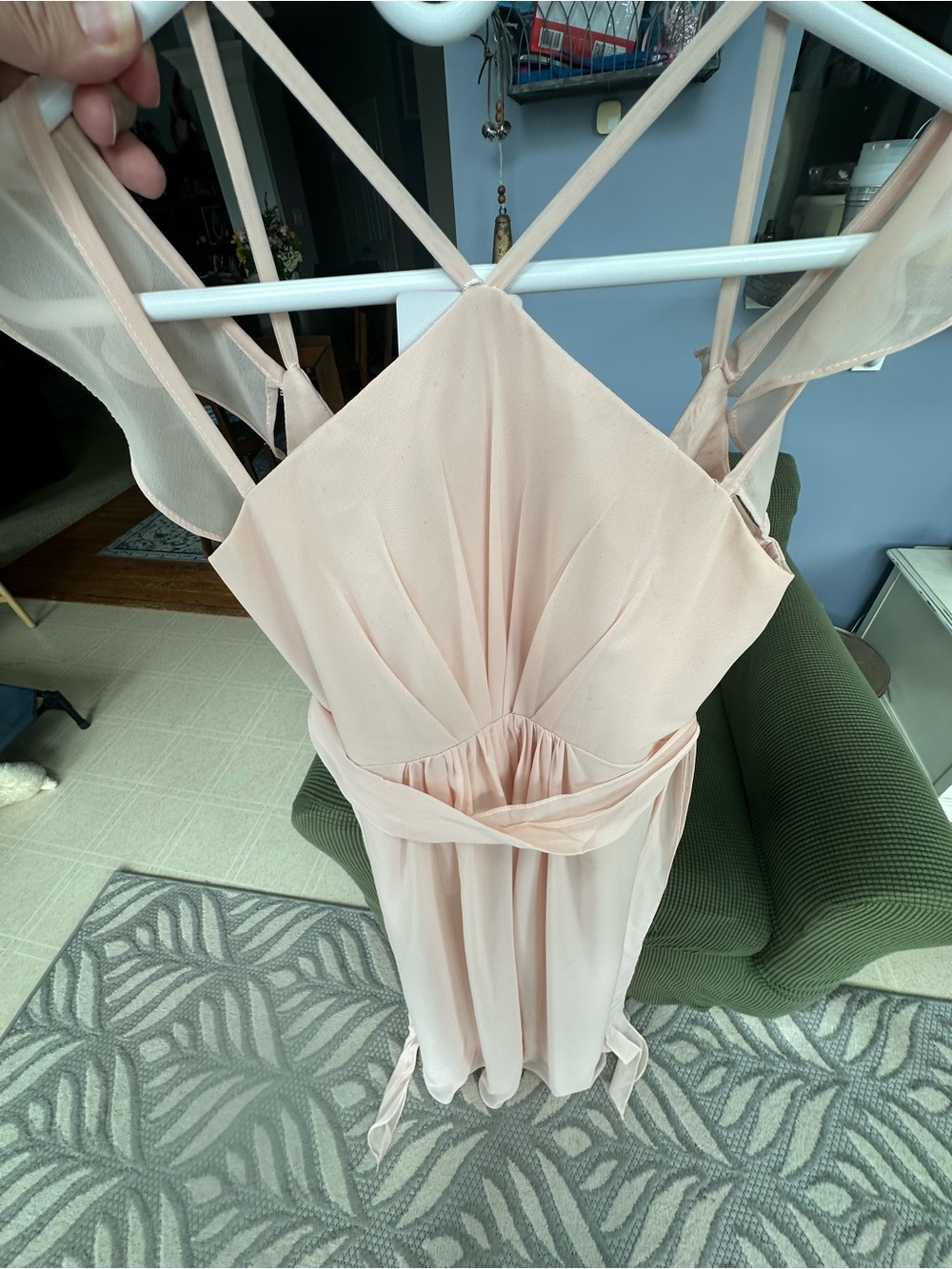 JJs House Blush Pink Chiffon Strappy A-Line Dress